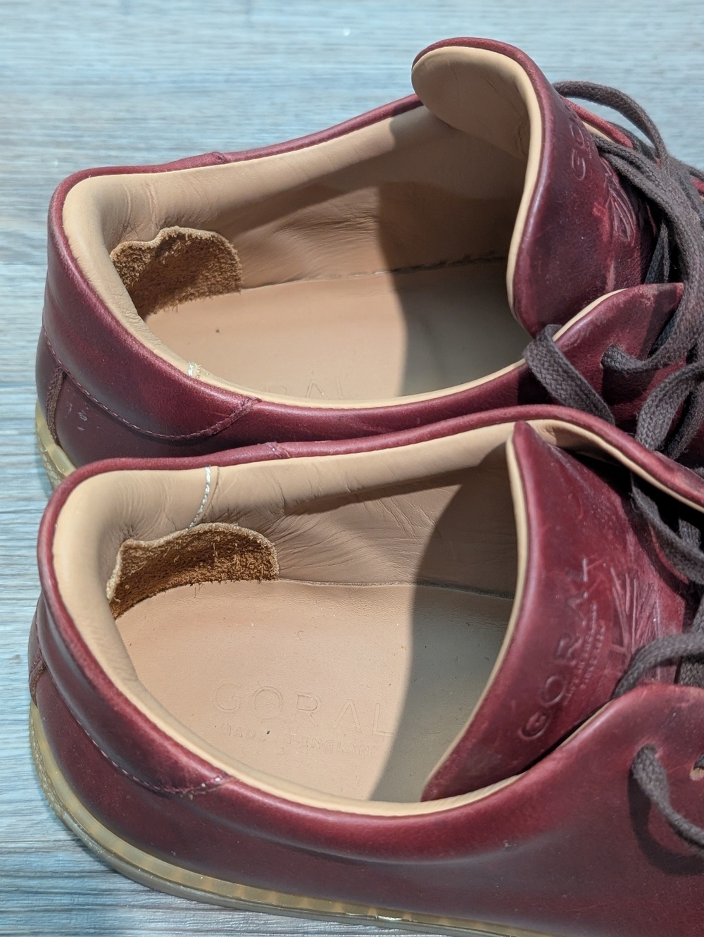 Goral and Son Low Top Leather Sneaker Burgandy-Brown Color - May Run Small - Picture 15 of 16